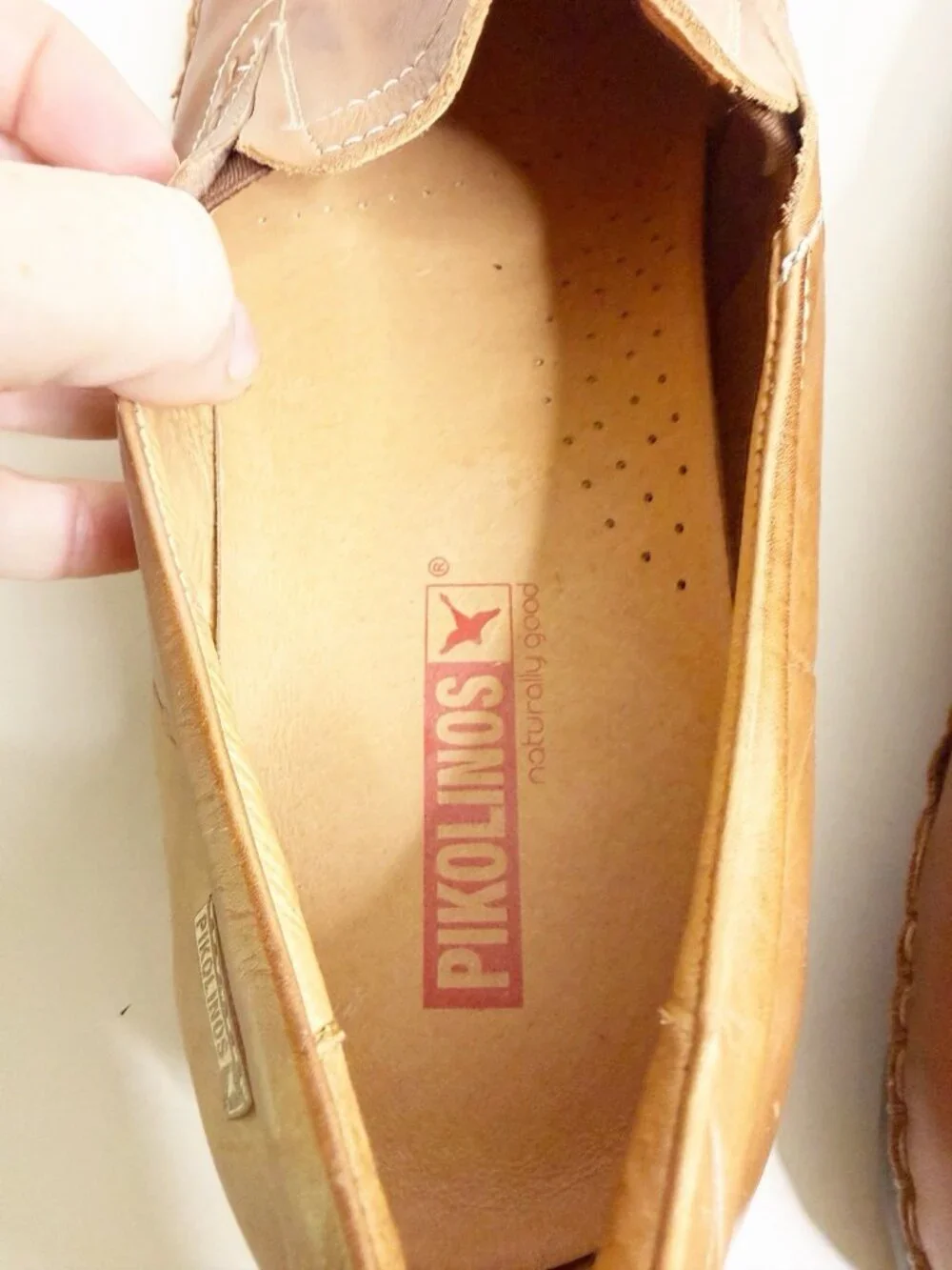 Pikolinos Jerez Mens Size 15.5 Driving Loafers Soft Brown Leather EU 50 EUC